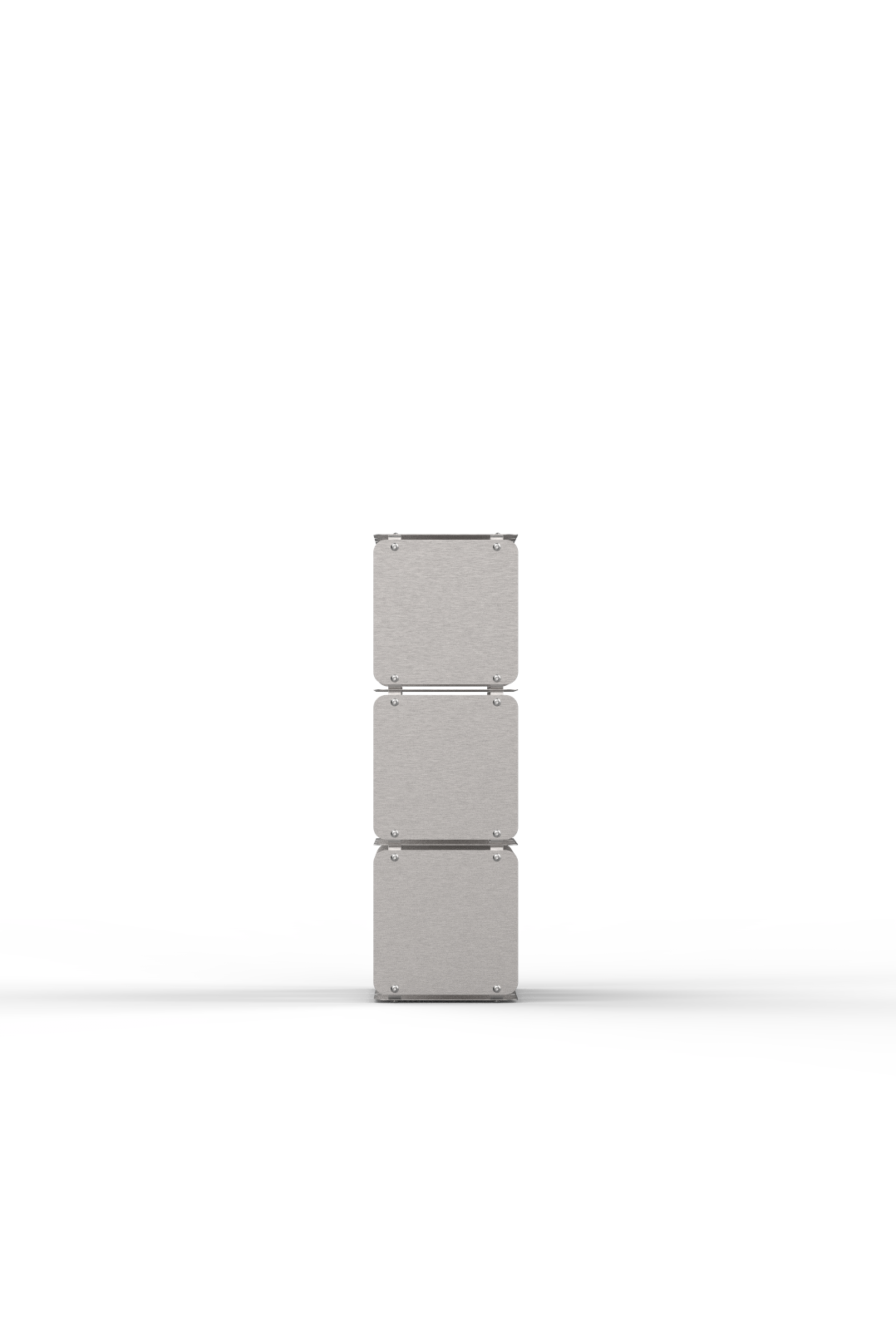 Grid 09 Brushed Stainless Steel Display Shelf