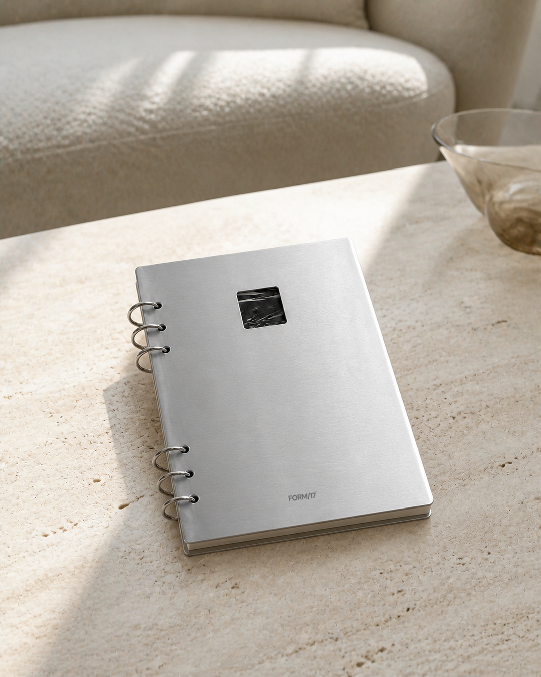 FORM/17 A5 Ring Planner on a coffee table
