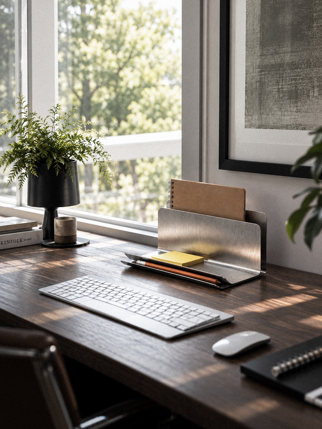 FORM/17 Desk Dock in a home workspace beside a keyboard