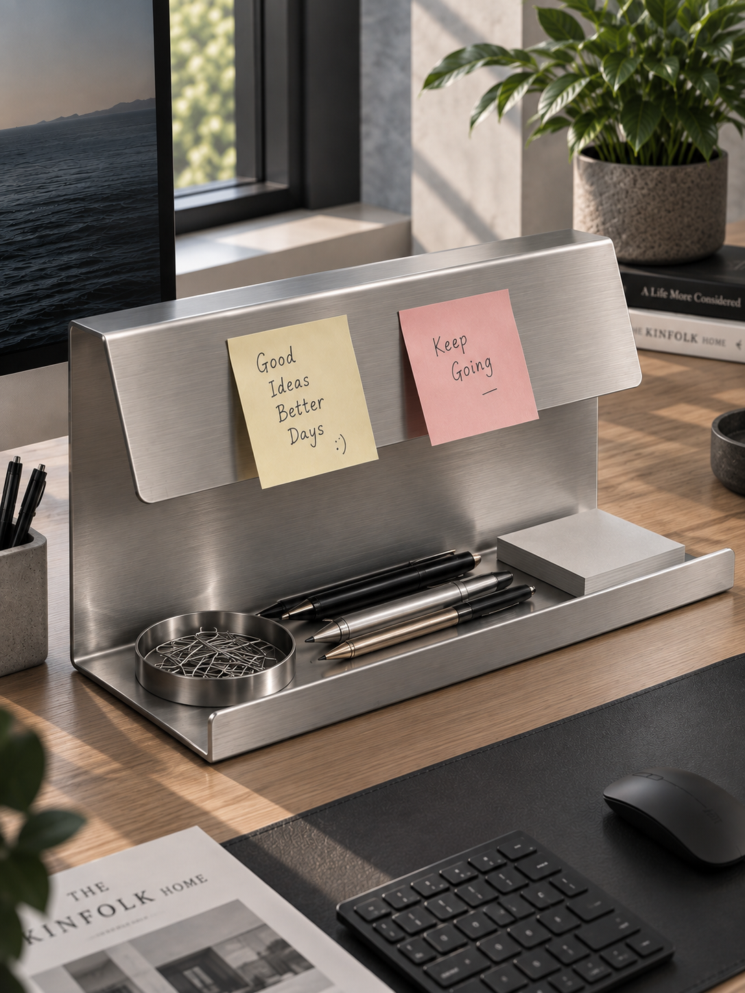 Angled view of the FORM/17 Desk Ledge