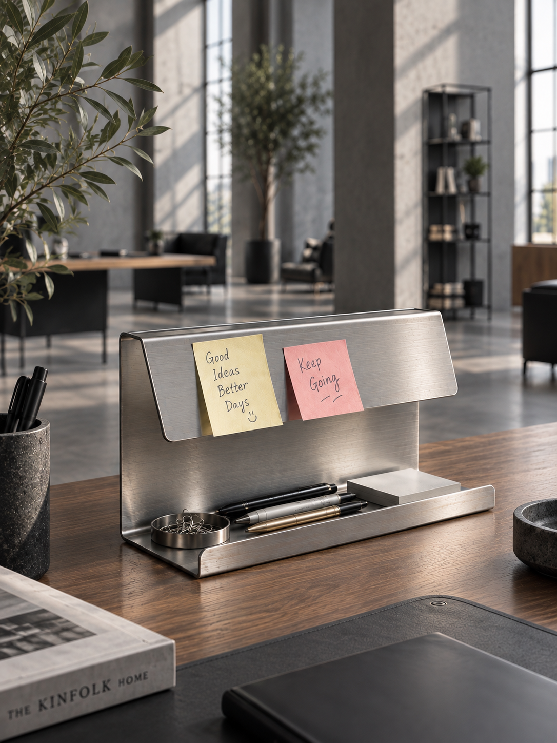 FORM/17 Desk Ledge in a contemporary workspace