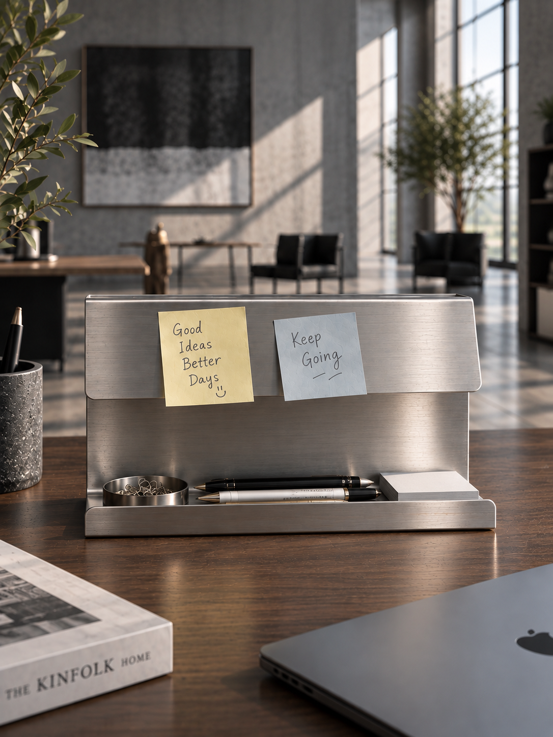 FORM/17 Desk Ledge holding pens, clips and note paper