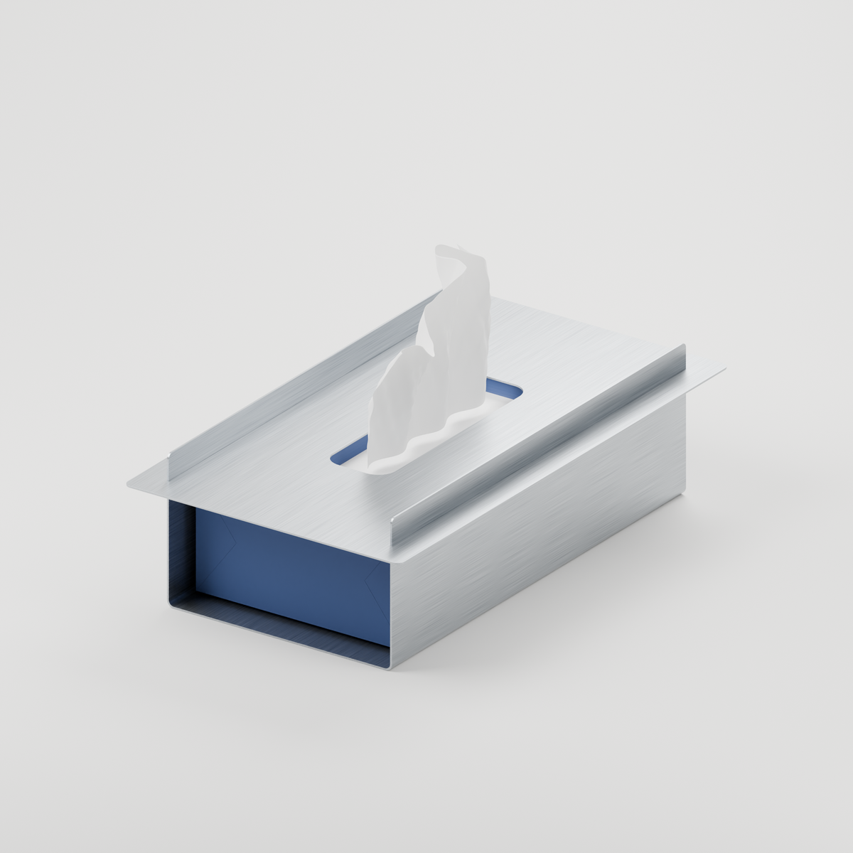 Three-quarter studio view of the Fold Tissue Holder with tissues