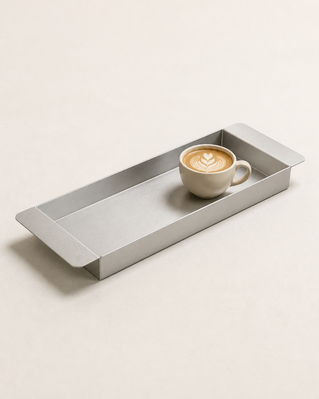 FORM/17 Linear Tray in brushed stainless steel